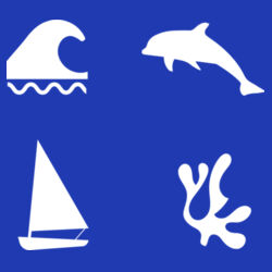 Dolphin Left Chest Print T-shirt Design