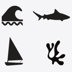Shark Left Chest Print T-shirt Design