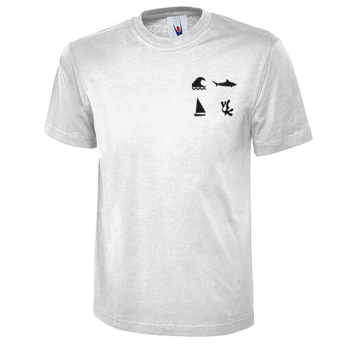 Shark Left Chest Print T-shirt Thumbnail